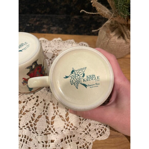 Vintage '91 Kris Kringle Potpourri Press Christmas Mugs - Picture 9 of 10